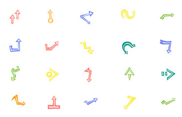 set of scrapbook arrow sign