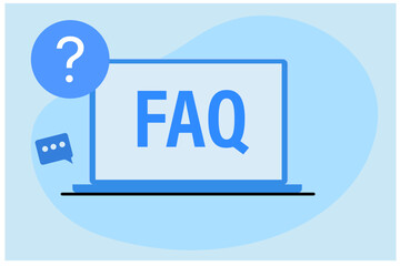 Frequently asked questions concept. Questions of answers, FAQ, QA vector illustration