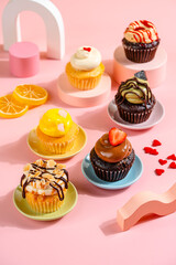 A Cupcake is a small, single-serving cake baked in a small cup-shaped mold, often lined with paper