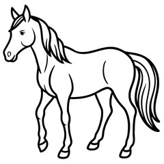 Obraz premium horse silhouette vector