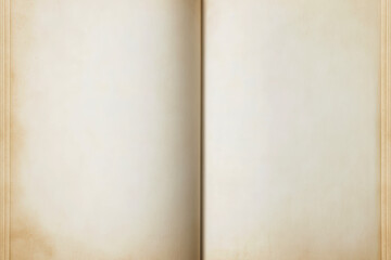Open blank vintage book pages background