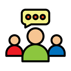 Team Chat Vector Filled Icon Design
