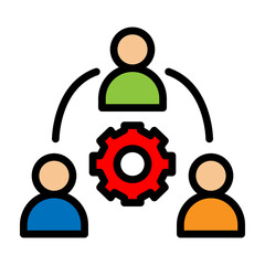 Collaboration Vector Filled Icon Design