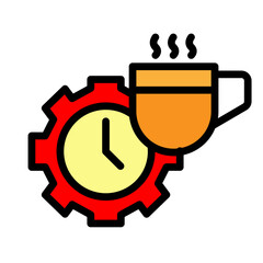 Break Time Vector Filled Icon Design