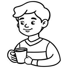 chef with cup of coffee