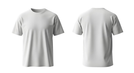 Two white t shirts displayed on a black background for mockup