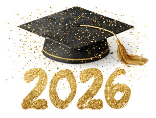 class of 2026 graduation typography vector illustration for invitations posters and digital celebration designs