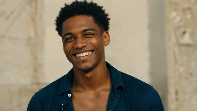 Smiling Black Male Portrait