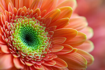 Close up of vibrant gerbera daisy, full of life and color