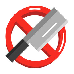 symbol prohibiting sharp objects