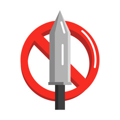 symbol prohibiting sharp objects