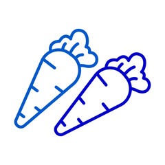 Two Fresh Carrot Vegetables