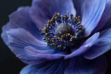 Serene blue flower with delicate petals, full of beauty and grace