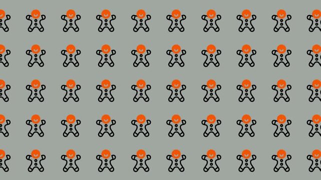 Gingerbread Man Pattern - Festive Holiday Background for Creative Projects.