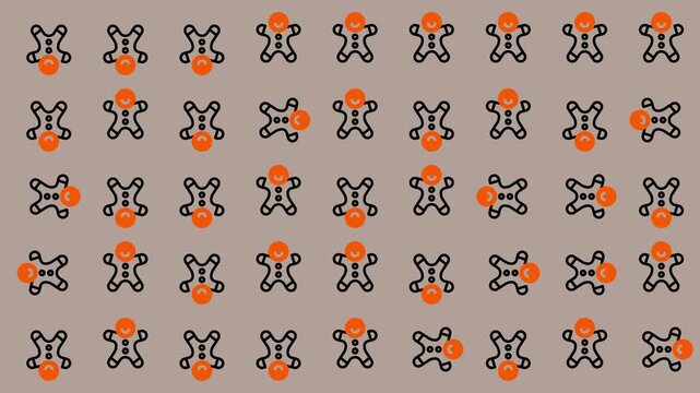 Gingerbread Men Pattern - A Festive and Fun Design.