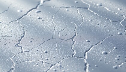 frosted silver grey 116: frosted silver grey, micro metallic dust layer, diffused snowy daylight, accented with faint icy crack patterns, composition: balanced vertical layout