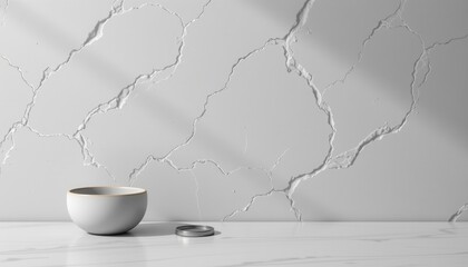 frosted silver grey 125: pearl frost grey, glazed frost ceramic, chilly studio softbox light, accented with micro silver sparkles, composition: asymmetric left content panel