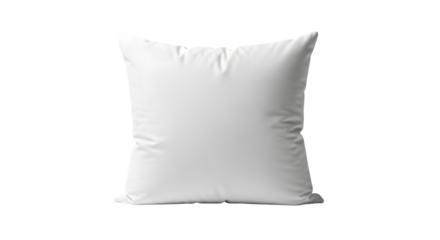 Isolated white pillow on black background for mockup and design