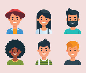 Cartoon Avatar Character Set