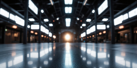 Empty space filled with subtle metallic beams, evoking the idea of precision and innovation in business strategies.