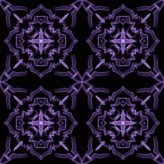 Abstract Glowing Smoke Effect Dark Purple Black Seamless Pattern 