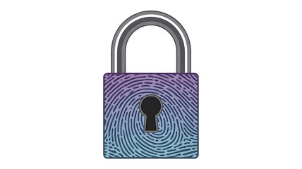 Secure your data with this fingerprint padlock, a modern approach to cybersecurity and biometric access, safe technology and identity protection 
