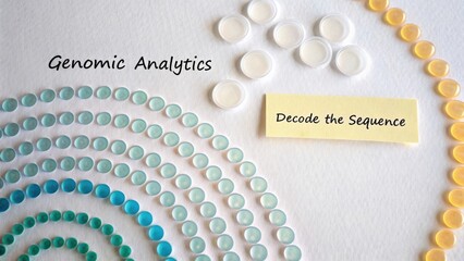 Colorful Representation of Genomic Analytics with Circular Samples and Sticky Note Highlighting Decode the Sequence Concept