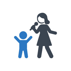 Mother Singing To Child Icon