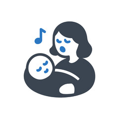 Naklejka premium Singing Lullaby To Baby Icon