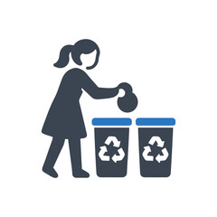 Waste Sorting Recycling Icon