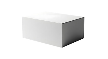 Simple white cube on black background for product mockup or design