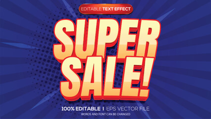 Fototapeta premium 3d text effect offer sale theme