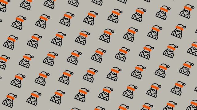 Pattern of Cartoon Pirate Characters for Backgrounds and Designs.