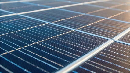 Solar panels lined up, capturing sunlight for energy, showcasing a sustainable technology solution on a rooftop.