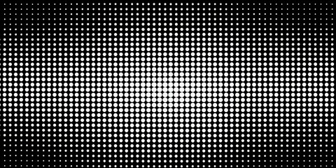 Abstract Black and White Halftone Pattern with Gradient Squares, Geometric Texture Background, Modern Design for Digital Art and Print