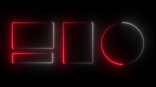 Neon frame liquid glass, glass panel set for mobile and web app, tech board frame in futuristic style. HUD element interface, vector illustration. Light glass  banner collection with glow effect. 4k