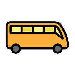Shuttle Service Vector Filled Icon Design