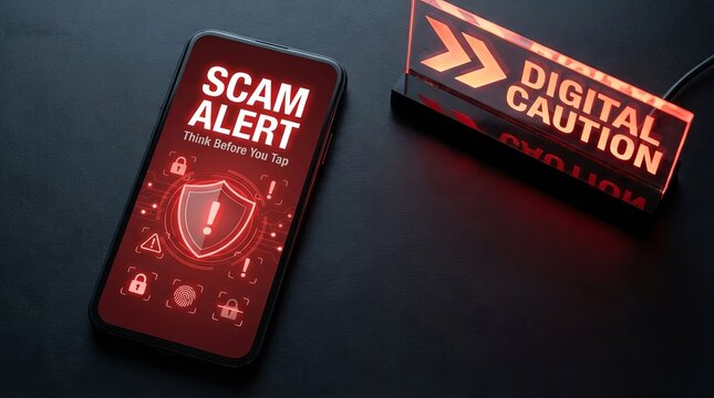 Scam alert concept. Suitable for marketing or business purposes