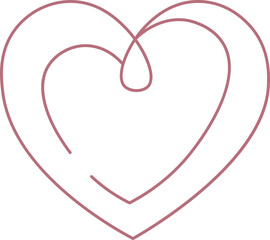 heart vector outline. Valentine's day.
