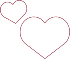 heart vector outline. Valentine's day.