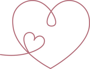 heart vector outline. Valentine's day.