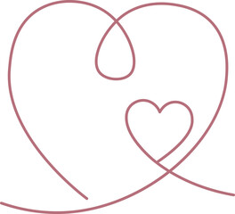 heart vector outline. Valentine's day.