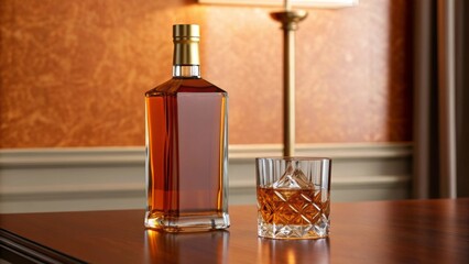 bottle and glass of cognac