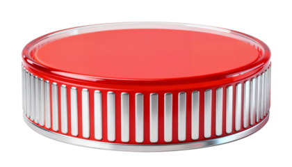 Studio close-up of a ribbed matte orange cylinder pedestal, consistent vertical columns, soft rounded top and base, minimal white backdrop.