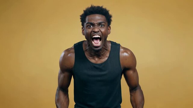 Black male mouth-opening rant material