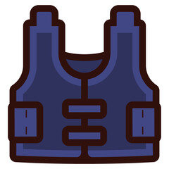bulletproof vest icon illustration