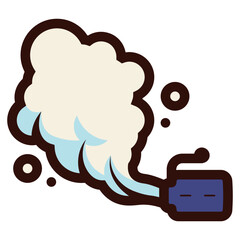 tear gas icon illustration
