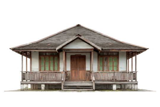 Beach bungalow isolated on transparent background