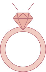 wedding ring vector. Valentine's day.