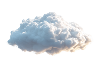 Cartoon cloud thought bubble isolated on transparent background
